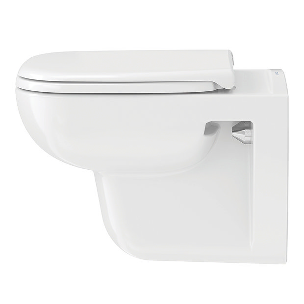 Duravit D-Code Rimless HygieneGlaze Wall Hung Toilet + Seat  Feature Large Image
