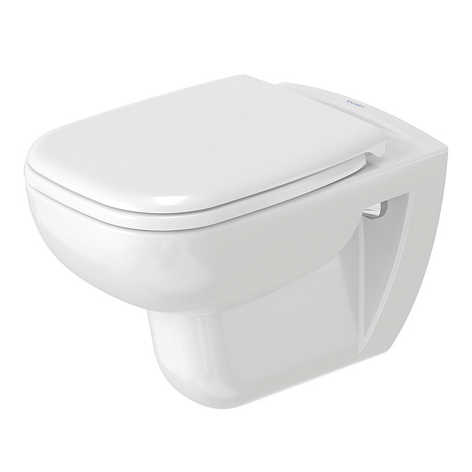 Duravit D-Code Rimless HygieneGlaze Wall Hung Toilet + Seat Large Image