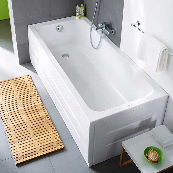 Duravit D-Code Single Ended Bath + Support Feet Large Image
