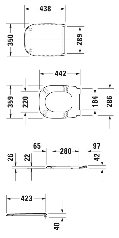 Duravit D-Code Standard Toilet Seat