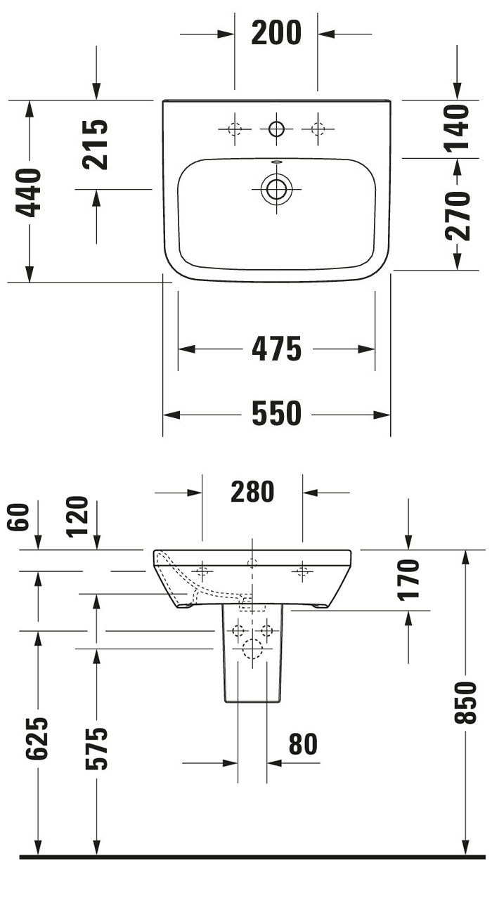650mm Basin