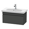 Duravit DuraStyle 785mm 1-Drawer Wall Mounted Vanity Unit - Graphite Matt