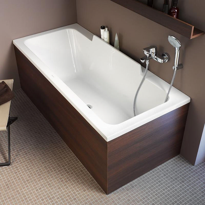 Duravit DuraStyle Rectangular Bath with Backrest Slope Left + Support Feet