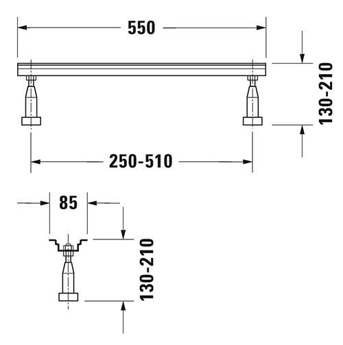 1700 x 750mm