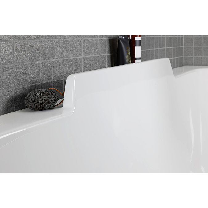 Duravit DuraStyle Rectangular Bath with Backrest Slope Right + Support Feet