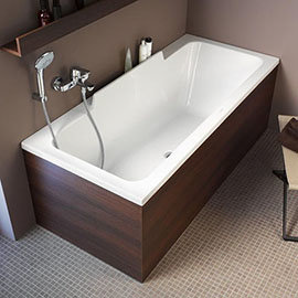 Duravit DuraStyle 1700 x 750mm Rectangular Bath with Backrest Slope Right + Support Feet Medium Imag