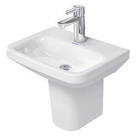 Duravit DuraStyle 450mm 1TH Handrinse Basin + Semi Pedestal Large Image