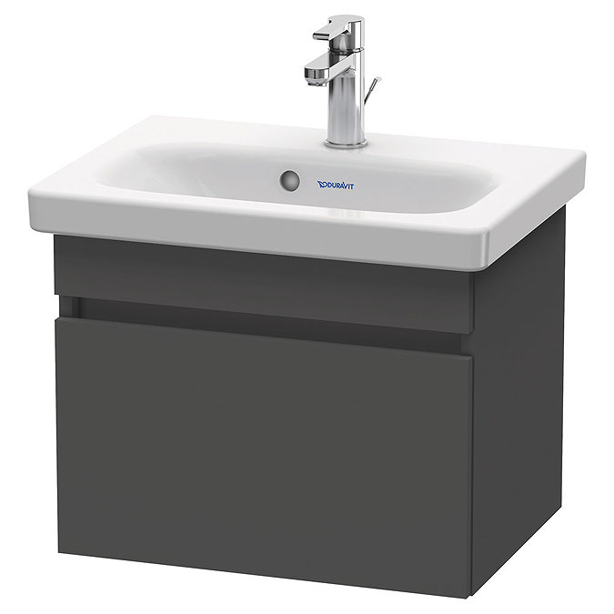 Duravit DuraStyle 500mm 1-Drawer Wall Mounted Vanity Unit - Graphite Matt Large Image