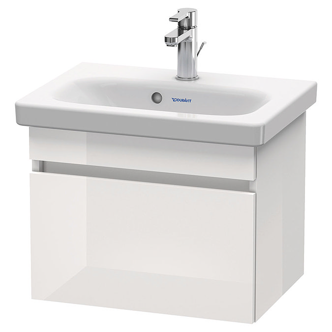 Duravit DuraStyle 500mm 1-Drawer Wall Mounted Vanity Unit - White High Gloss Large Image