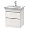Duravit DuraStyle 550mm 2-Drawer Wall Mounted Vanity Unit - White High Gloss Large Image