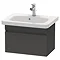 Duravit DuraStyle 580mm 1-Drawer Wall Mounted Vanity Unit - Graphite Matt Large Image