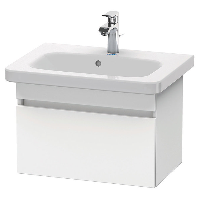 Duravit DuraStyle 580mm 1-Drawer Wall Mounted Vanity Unit - White Matt Large Image