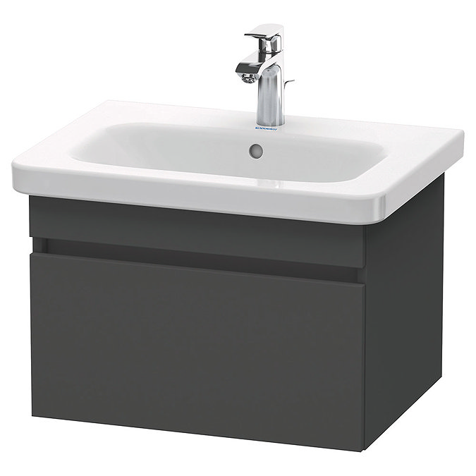 Duravit DuraStyle 650mm 1-Drawer Wall Mounted Vanity Unit - Graphite Matt Large Image