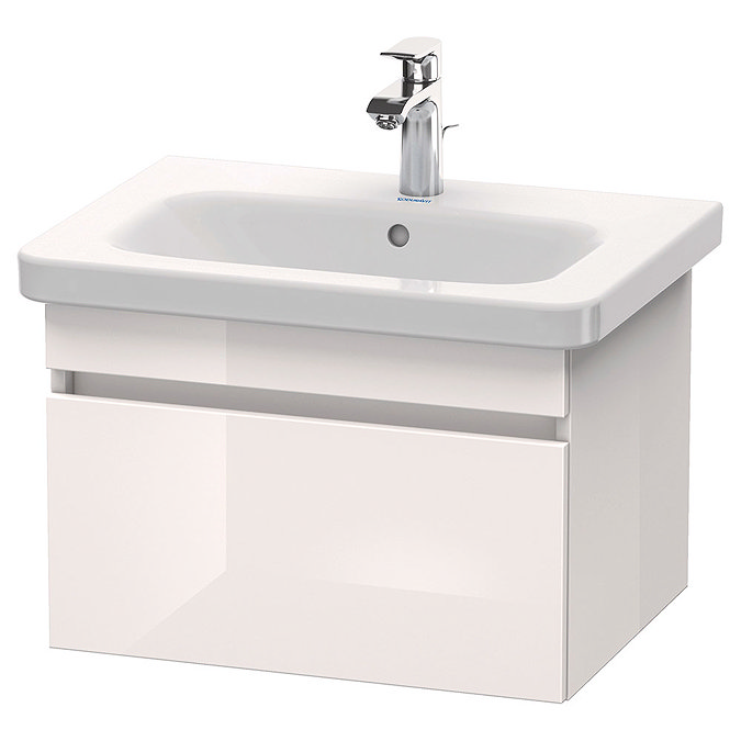 Duravit DuraStyle 650mm 1-Drawer Wall Mounted Vanity Unit - White High Gloss Large Image