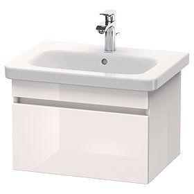 Duravit DuraStyle 650mm 1-Drawer Wall Mounted Vanity Unit - White High Gloss Large Image