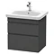 Duravit DuraStyle 650mm 2-Drawer Wall Mounted Vanity Unit - Graphite Matt Large Image