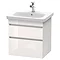 Duravit DuraStyle 650mm 2-Drawer Wall Mounted Vanity Unit - White High Gloss Large Image