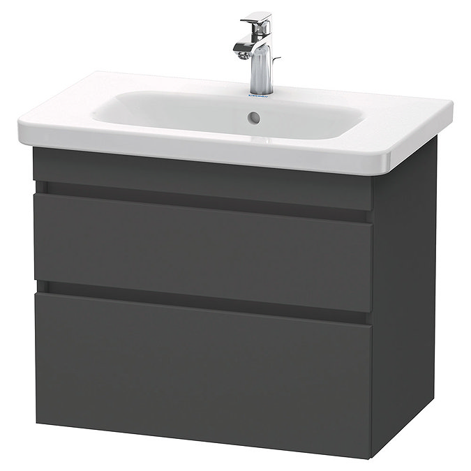 Duravit DuraStyle 800mm 2-Drawer Wall Mounted Vanity Unit - Graphite Matt Large Image