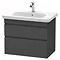 Duravit DuraStyle 800mm 2-Drawer Wall Mounted Vanity Unit - Graphite Matt Large Image