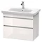Duravit DuraStyle 800mm 2-Drawer Wall Mounted Vanity Unit - White High Gloss Large Image