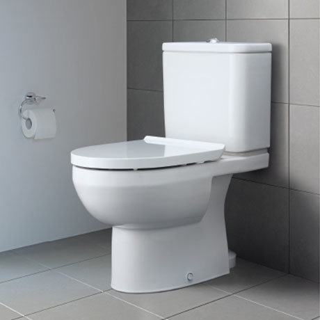 Duravit DuraStyle Basic HygieneGlaze Rimless Close Coupled Toilet (4.5/3 L Flush) + Seat  Profile La