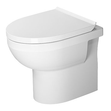 Duravit DuraStyle Basic Rimless Back to Wall Toilet Pan + Seat  Profile Large Image