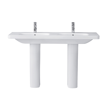 Duravit DuraStyle Double Basin + Full Pedestals