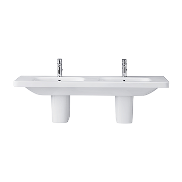 Duravit DuraStyle Double Basin + Semi Pedestals