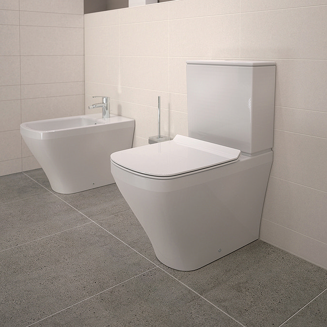 Duravit DuraStyle HygieneGlaze Short Projection Close Coupled Toilet + Seat  Feature Large Image