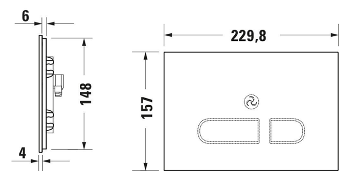 Duravit DuraSystem A2 Electronic Glass Flush Plate - White