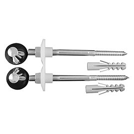 Duravit Fixing kit for Wall Hung Toilet and Bidet - Chrome Caps - 0065001000 Large Image