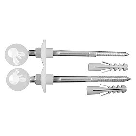 Duravit Fixing kit for Wall Hung Toilet and Bidet - White Caps - 0065000000 Large Image