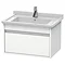 Duravit Ketho 650mm 1-Drawer Wall Mounted Vanity Unit with Starck 3 Basin - White Matt Large Image