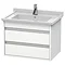 Duravit Ketho 650mm 2-Drawer Wall Mounted Vanity Unit - White Matt Large Image