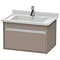 Duravit Ketho 800mm 1-Drawer Wall Mounted Vanity Unit with Starck 3 Basin - Basalt Matt Large Image