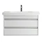 Duravit Ketho 800mm 2-Drawer Wall Mounted Vanity Unit with D-Code Basin - White Matt  Profile Large 