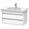 Duravit Ketho 800mm 2-Drawer Wall Mounted Vanity Unit with D-Code Basin - White Matt Large Image