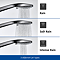 Duravit MinusFlow 3 Spray Shower Slider Rail Kit 900mm - Chrome