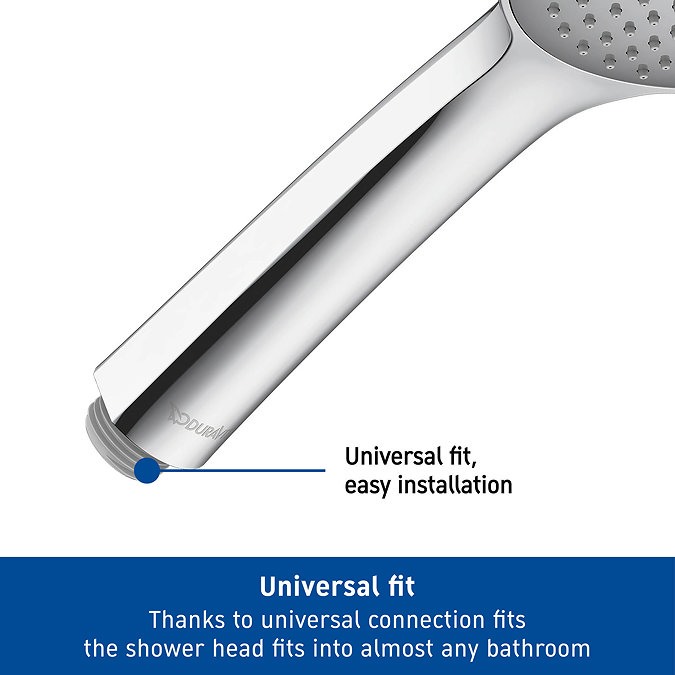 Duravit MinusFlow 110mm Shower Handset with 1 Spray Pattern - Chrome