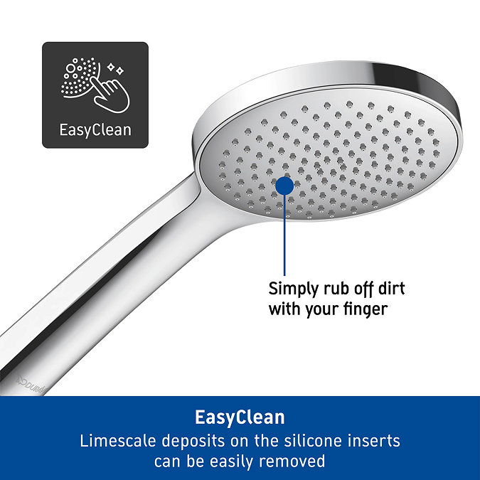 Duravit MinusFlow 110mm Shower Handset with 1 Spray Pattern - Chrome