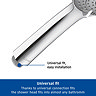 Duravit MinusFlow 110mm Shower Handset with 3 Spray Patterns - Chrome