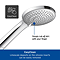 Duravit MinusFlow 110mm Shower Handset with 3 Spray Patterns - Chrome