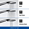 Duravit MinusFlow 110mm Shower Handset with 3 Spray Patterns - Chrome