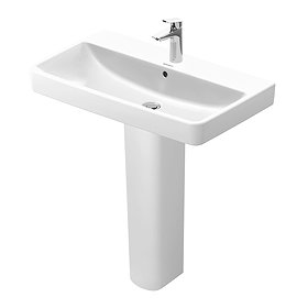 Duravit No.1 800mm 1TH Washbasin + Full Pedestal Large Image