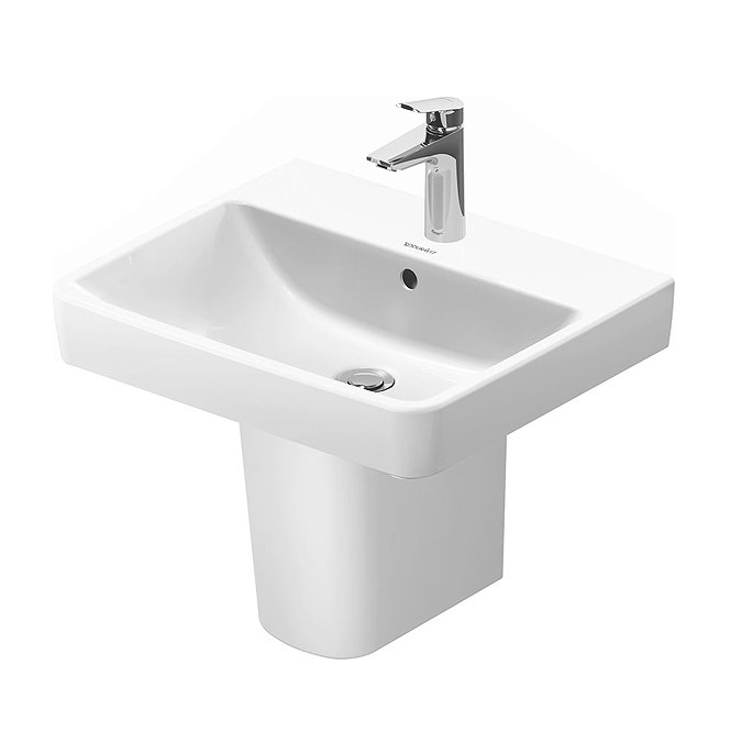 Duravit No.1 1TH Washbasin + Semi Pedestal Large Image