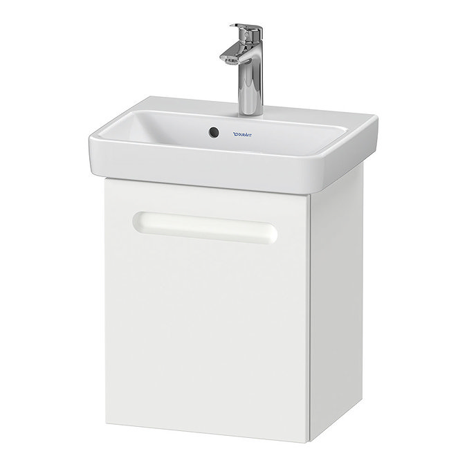 Duravit No.1 450mm White Matt Wall Mounted Vanity Unit with Basin Large Image