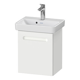 Duravit No.1 450mm White Matt Wall Mounted Vanity Unit with Basin Large Image