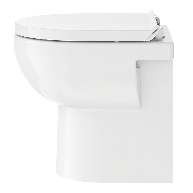 Duravit No.1 480mm HygieneGlaze Rimless Back to Wall Toilet Pan + Seat In Bathroom Large Image