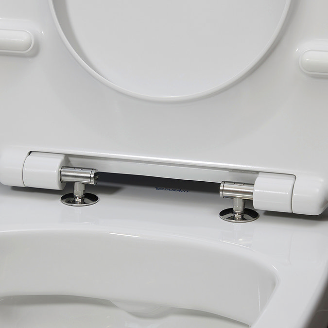 Duravit No.1 480mm HygieneGlaze Rimless Back to Wall Toilet Pan + Seat  Standard Large Image