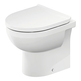 Duravit No.1 480mm HygieneGlaze Rimless Back to Wall Toilet Pan + Seat Medium Image